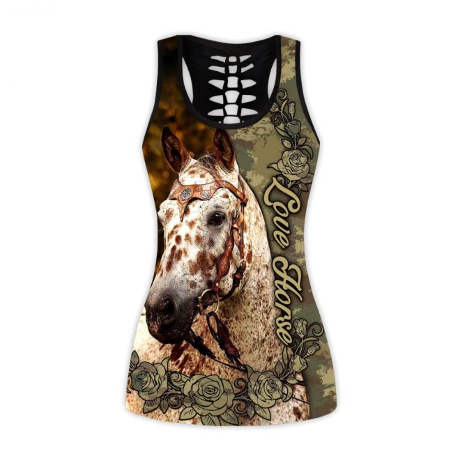 Fan Gifts Horse Appaloosa Camo Combo Hollow Tanktop Legging