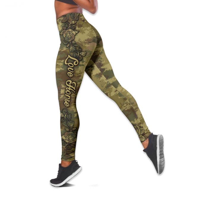 Fan Gifts Horse Appaloosa Camo Combo Hollow Tanktop Legging