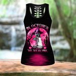 Fan Gifts In October We Wear Pink Breast Cancer Awareness Combo Legging And Tank Top