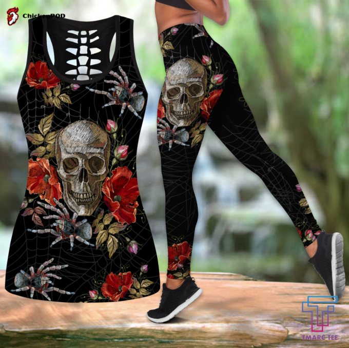 Fan Gifts Love Skull D All Over Printed Tanktop &Amp;Amp; Legging Outfit For Women Qb