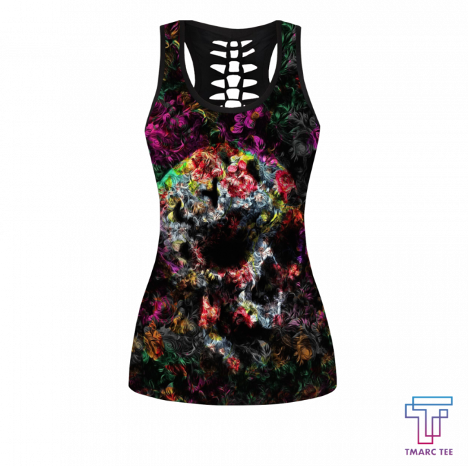 Fan Gifts Love Skull Tanktop &Amp; Legging Outfit For Women Pi