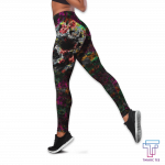 Fan Gifts Love Skull tanktop & legging outfit for women Pi