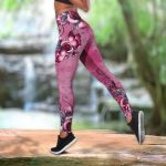 Fan Gifts Pink Butterfly All Over Printed Combo Legging + Tanktop