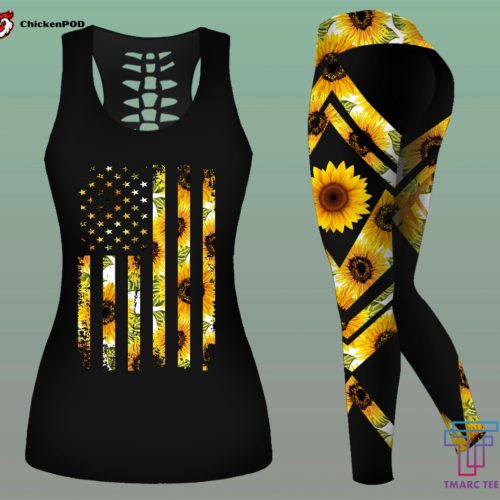 Fan Gifts Sunflower combo tanktop + legging outfit NNK