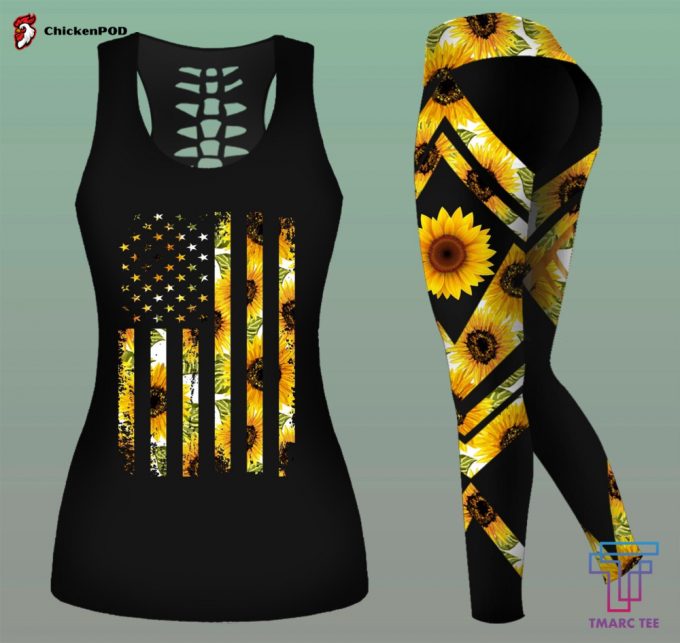 Fan Gifts Sunflower Combo Tanktop + Legging Outfit Nnk