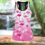 Flamingo Lotus Unisex Leggings And Tank Top