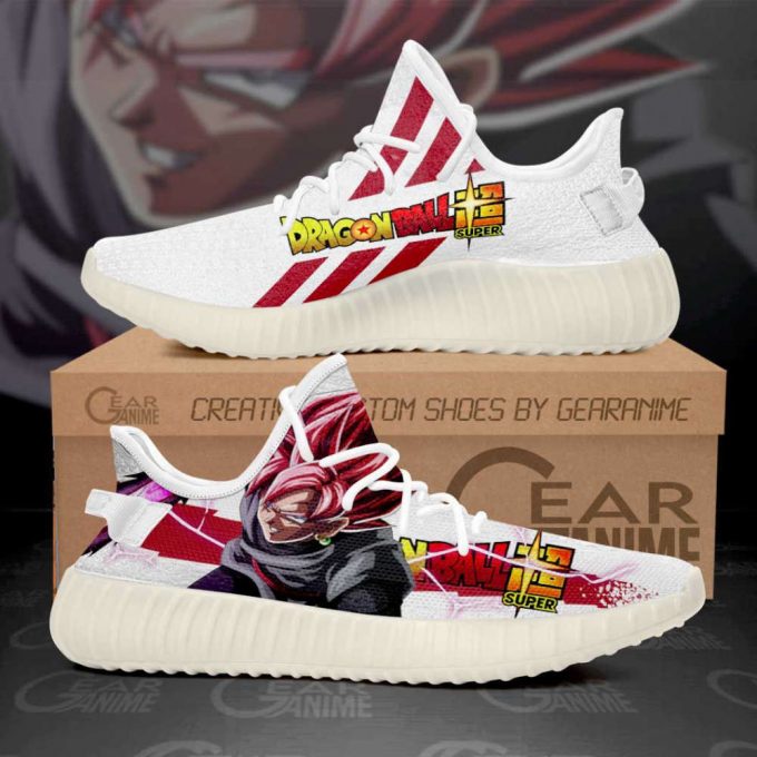 Goku Black Rose Shoes Dragon Ball Super Anime Unisex Gifts 2024 Yeezy Sneaker For Men Women Fans