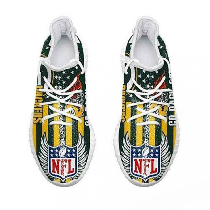 Green Bay Packers Go Pack Go Nfl Yeezy Sneaker For Men Women Fans