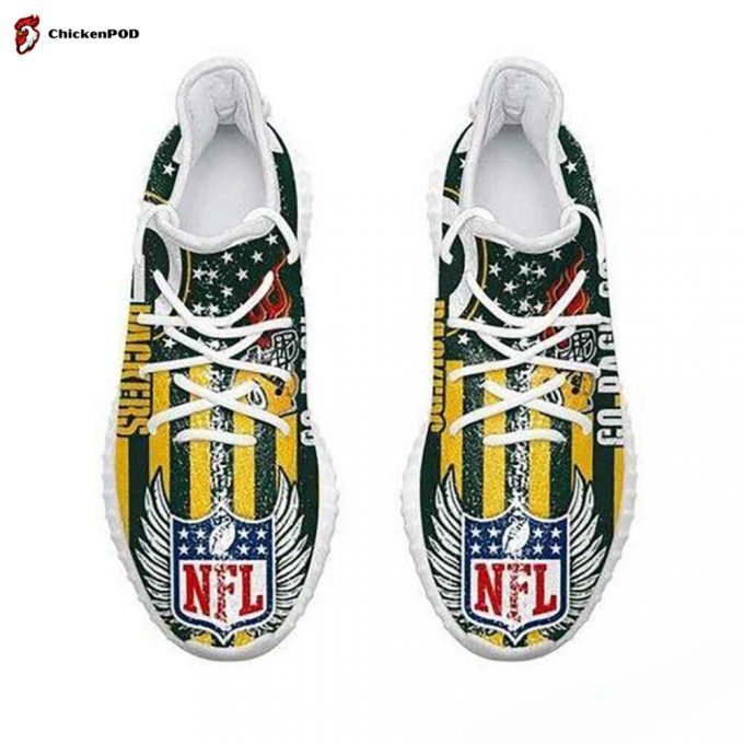 Green Bay Packers Go Pack Go Nfl Yeezy Sneaker For Men Women Fans