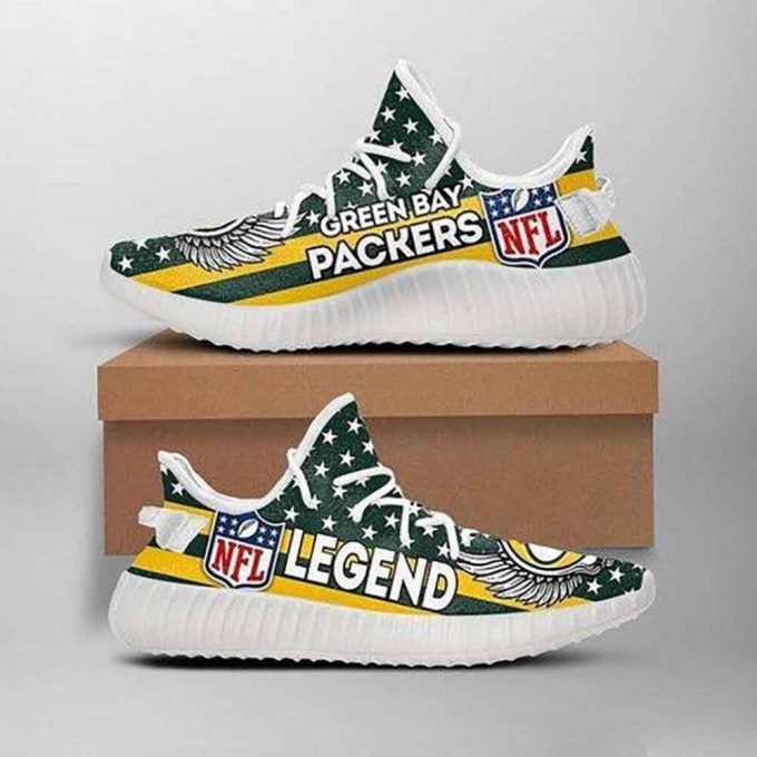 Green Bay Packers Legend Nfl Yeezy Sneaker For Men Women Fans