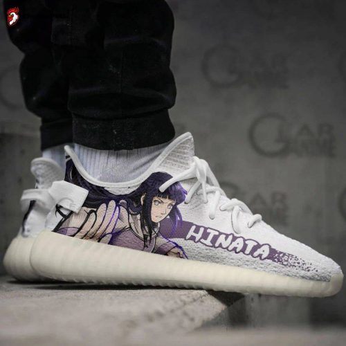 Hyuga Hinata Shoes Naruto Custom Anime Yeezy Sneaker For Fans