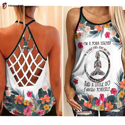 I‘m A Yoga Teacher I’m Mostly Peace Love And Light 3D All Over Print Tank Top