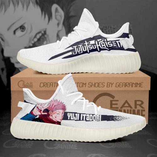 Jujutsu Kaisen Shoes Yuji Itadori Custom Anime Yeezy Sneaker For Fans