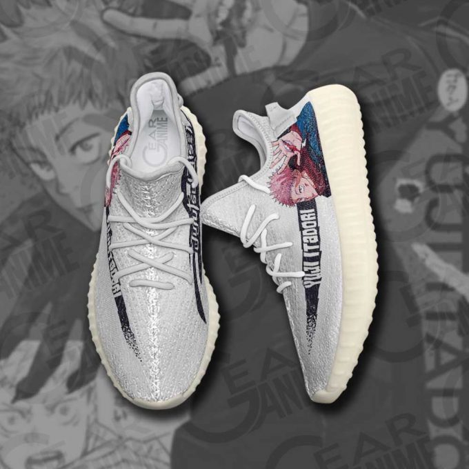 Jujutsu Kaisen Shoes Yuji Itadori Custom Anime Yeezy Sneaker For Fans