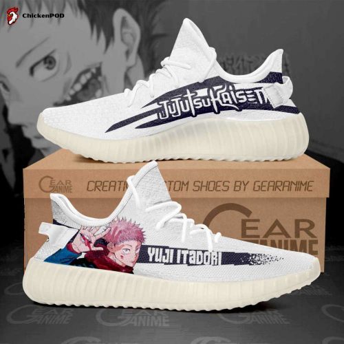 Jujutsu Kaisen Shoes Yuji Itadori Custom Anime Yeezy Sneaker For Fans