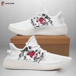 Kansas City Chiefs NFL Ripped White Yeezy Sneaker For Men Women Fans