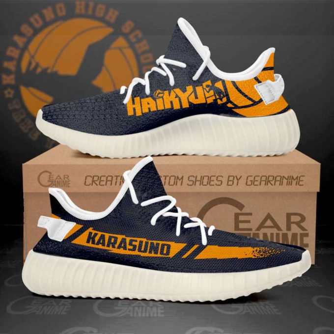 Karasuno High Shoes Haikyuu Anime Yeezy Sneaker For Fans