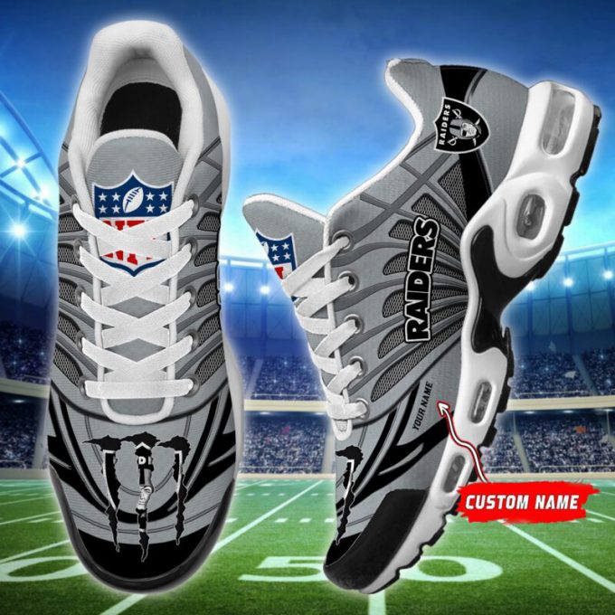 Las Vegas Raiders Nfl Air Max Plus Sport Sneakers For Fan Gifts