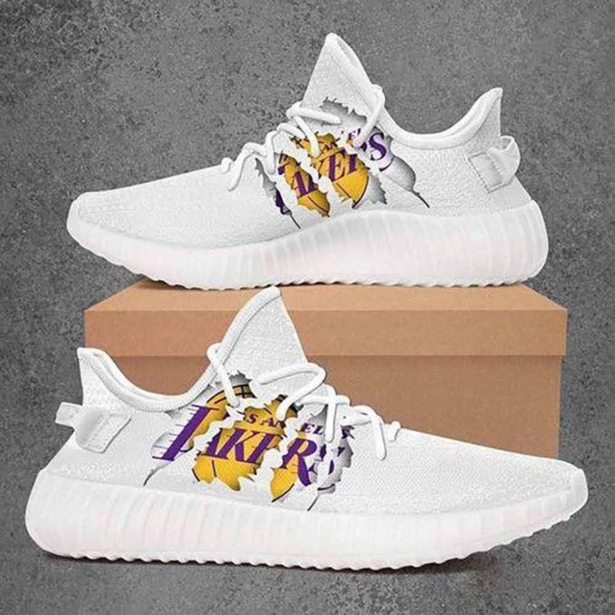 Los Angeles Lakers Nba Yeezy Sneaker For Fans