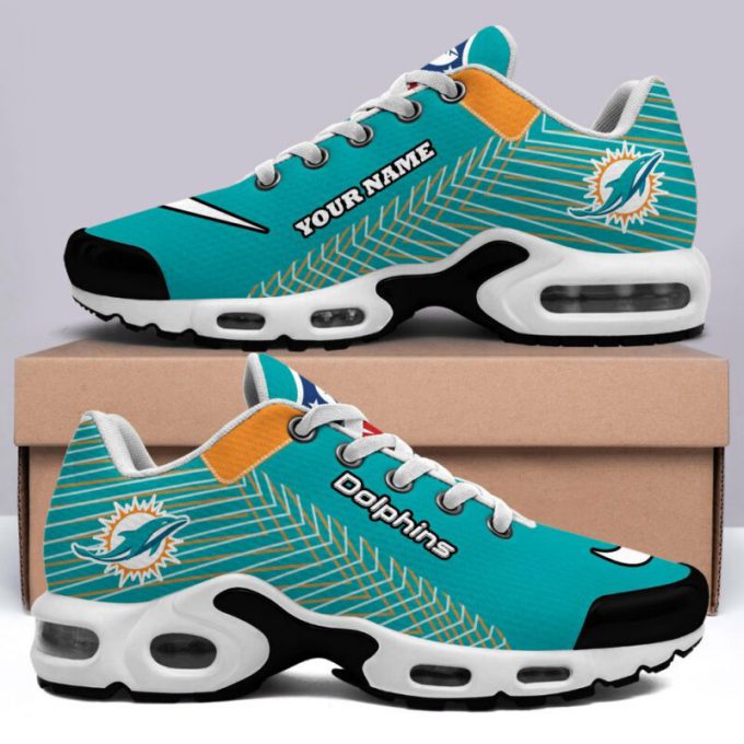 Miami Dolphins Air Max Plus Sport Sneakers For Fan Gifts