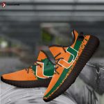 Miami Hurricanes NCAA Yeezy Sneaker For Fans