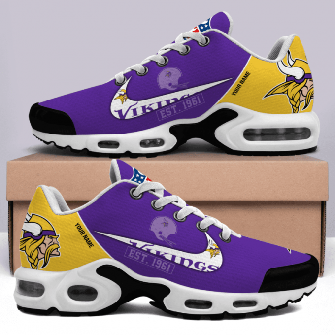 Minnesota Vikings Nfl Premium Air Max Plus Sport Sneakers For Fan Gifts