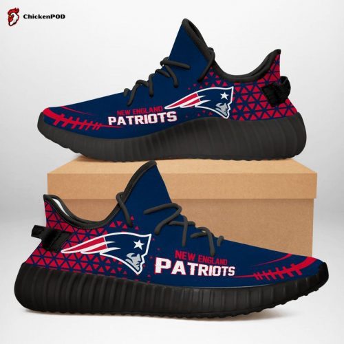 New England Patriots NFL Black NCAA Yeezy Sneaker For Fans