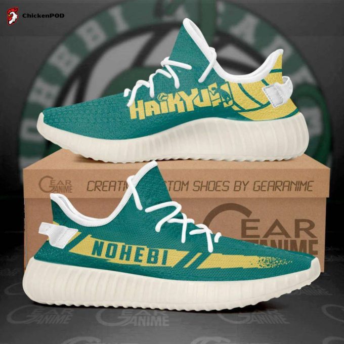 Nohebi Academy Shoes Haikyuu Custom Anime Yeezy Sneaker For Fans