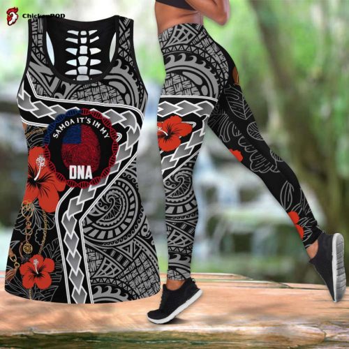 Amazing Tonga Polynesian Tattoo 3D Legging & Tank Top