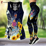 Premium I’M Hippe Girl  3D Over Printed Legging & Tank Top