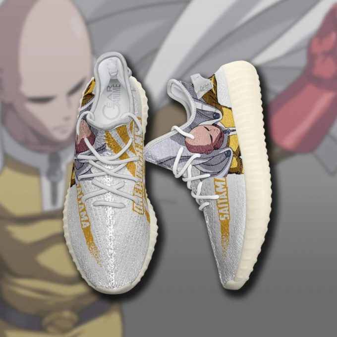 Saitama Shoes Cool One Punch Man Custom Anime Yeezy Sneaker For Fans