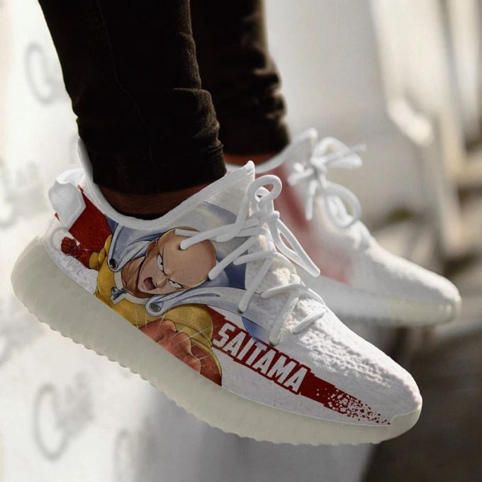 Saitama Shoes Fight One Punch Man Custom Anime Yeezy Sneaker For Men Women Fans