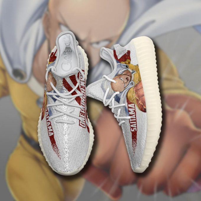 Saitama Shoes Fight One Punch Man Custom Anime Yeezy Sneaker For Men Women Fans