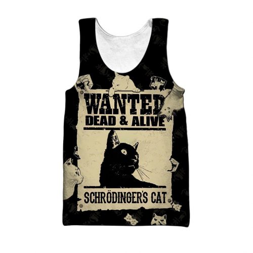 Schrodinger Cat Limited Edition 3D Printed Tank Top For Men And Women