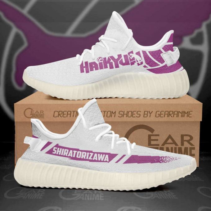 Shiratorizawa Academy Shoes Haikyuu Anime Yeezy Sneaker For Men Women Fans