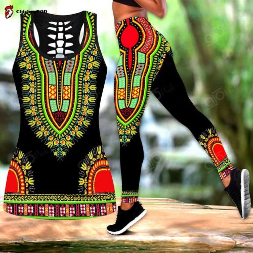 Sport Gift – African Dashiki Pattern Hollow Tank Top Or Legging