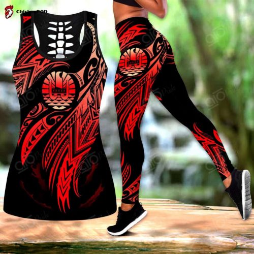 Sport Gift – Amazing Tahiti Polynesian Tattoo Deluxe Hollow Tank Top Or Legging