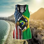 Sport Gift – America – Brazil In Me Hollow Tank Top or Legging