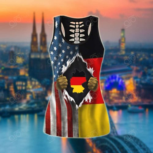 Sport Gift – America – Germany In Me Hollow Tank Top or Legging