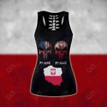 Sport Gift – America My Home Poland My Blood Hollow Tank Top or Legging