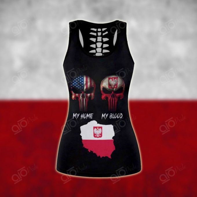 Sport Gift – America My Home Poland My Blood Hollow Tank Top Or Legging