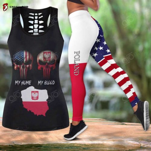 Sport Gift – America My Home Poland My Blood Hollow Tank Top or Legging