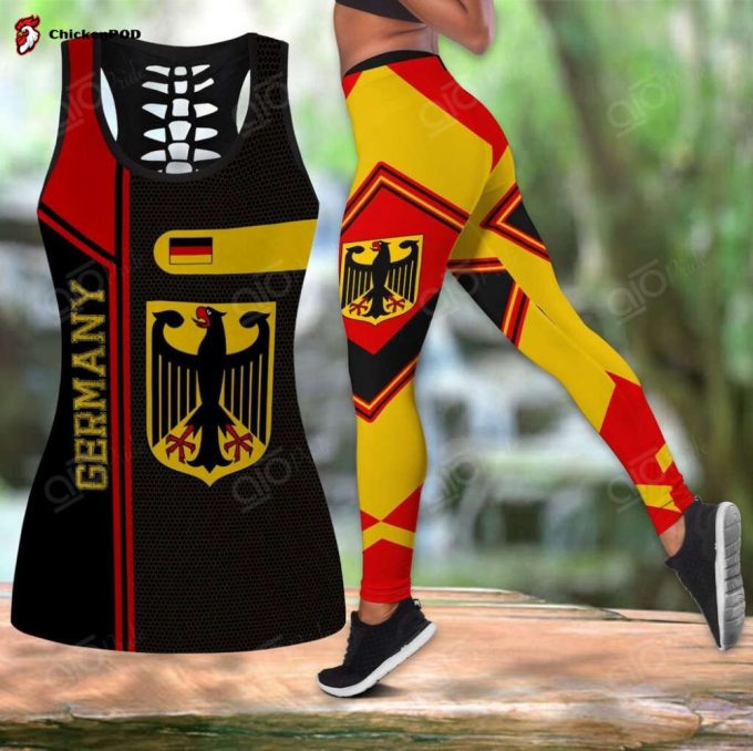 Sport Gift – Germany Coat Of Arms Hollow Tank Top Or Legging