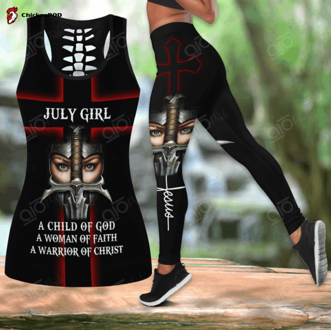 Sport Gift – July Girl – A Child Of God Hollow Tank Top Or Legging