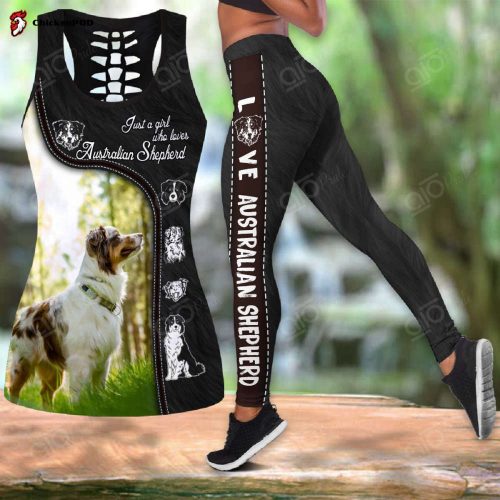 Sport Gift – Just A Girl Who Loves Australian Shepherd Hollow Tank Top or Legging