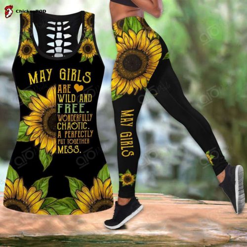 Sport Gift – August Girl With Tattoos Hollow Tank Top Or Legging