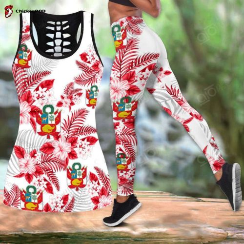 Sport Gift – Ghana – America Flag Hollow Tank Top or Legging