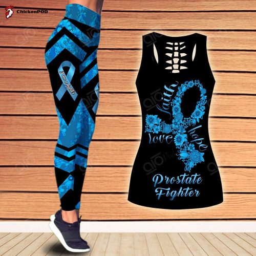 Sport Gift – Prostate Fighter Faith Hope Love Hollow Tank Top or Legging