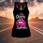 Sport Gift – Queens Are Born In September – Love Rose Hollow Tank Top or Legging