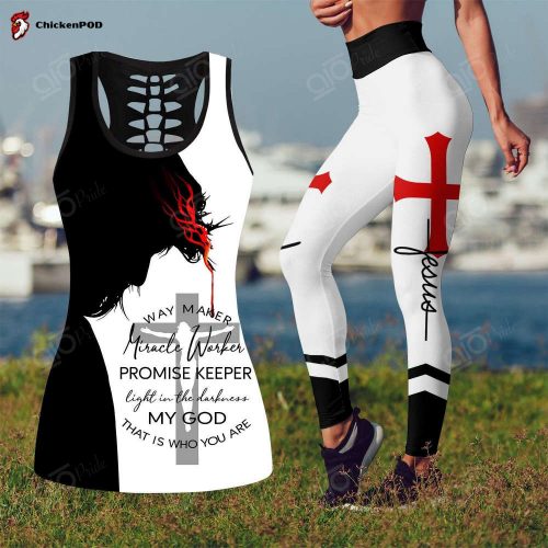 Sport Gift – Way Maker – Jesus & Cross Hollow Tank Top or Legging